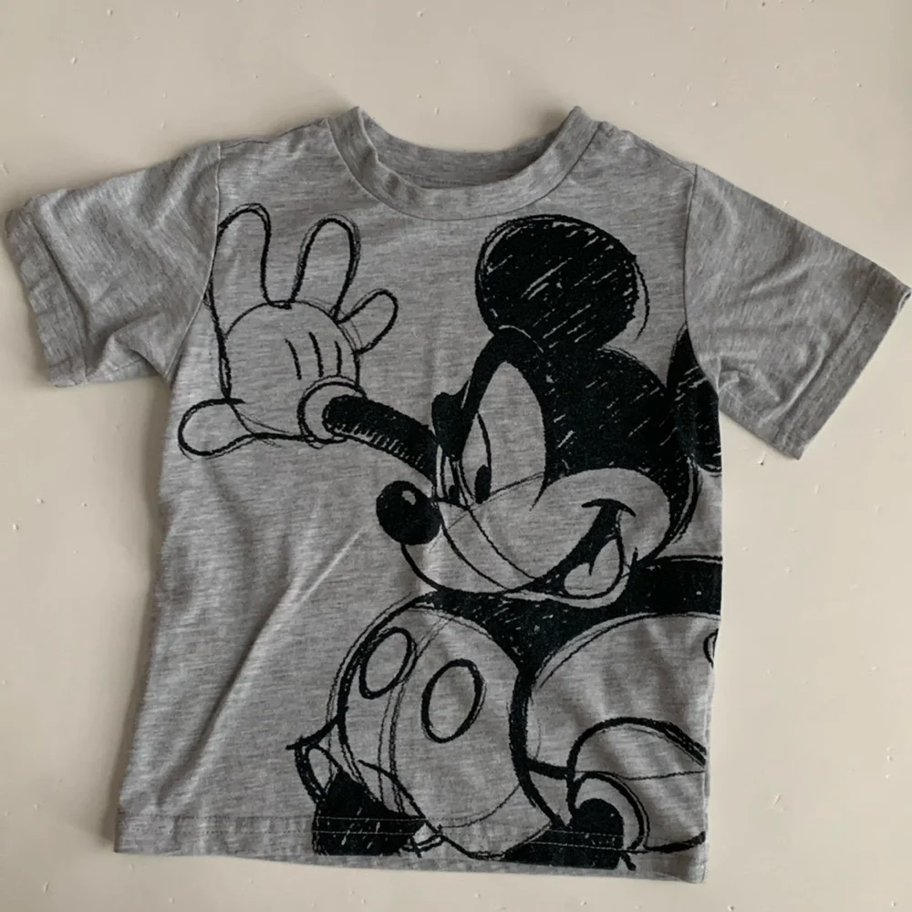 Disney Red & Black Plaid Mickey Jacket, Gray Mickey Shirt, & Black Pants 18 mo